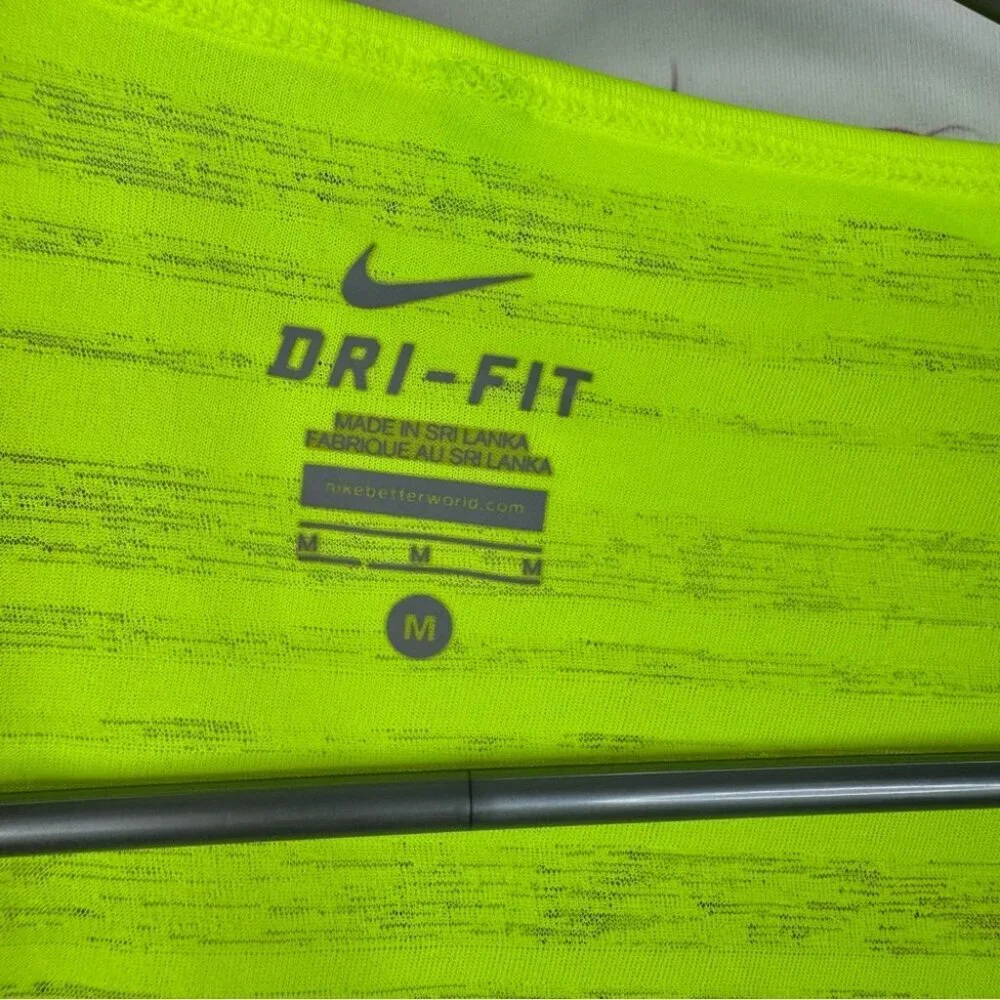 Nike tshirt tee bright green yellow neon dri fit Bright Lime Short Sleeve Tee